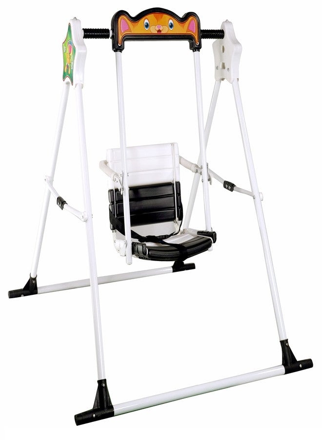 Maanit Garden & School Toy Single Seater Alloy_Steel Swing For Children Babies Indoor Outdoor (Black White), 10 Centimeters, 25 Centimeters - Image 1